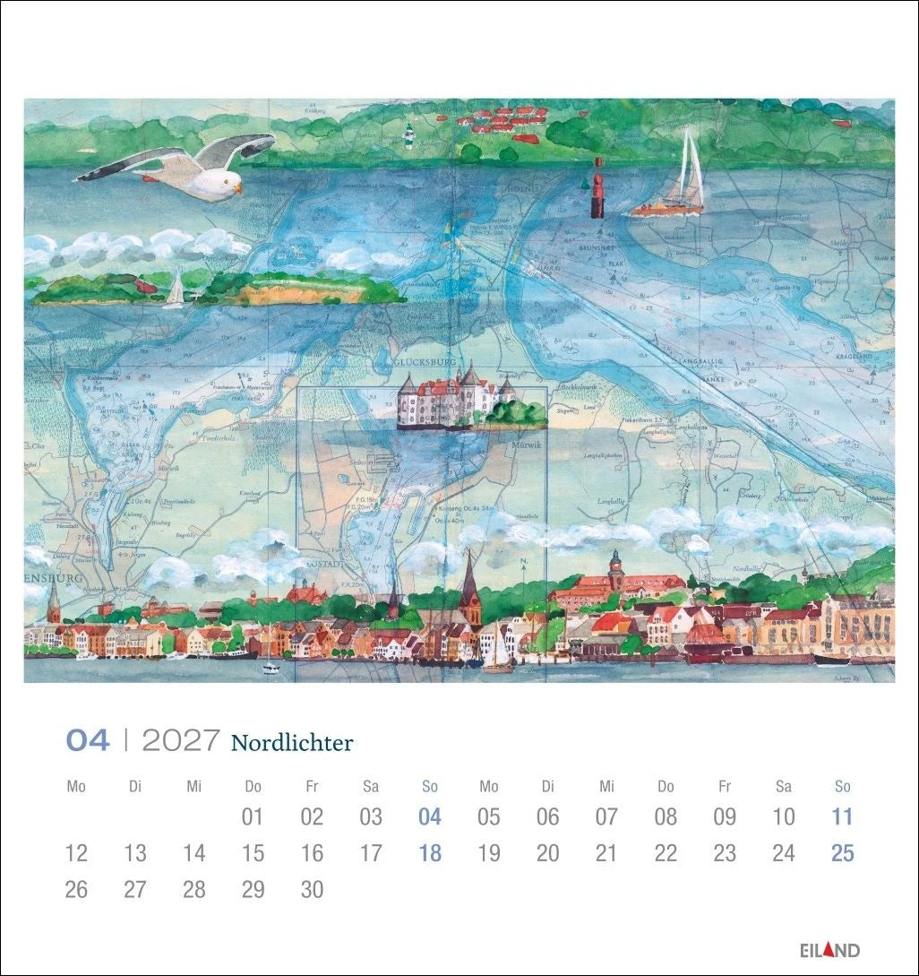Nordlichter - See(h)karten Postkartenkalender 2027 – Ansicht