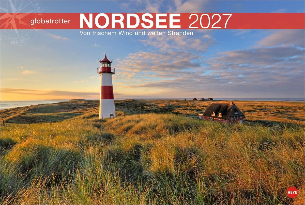 Wandkalender: Nordsee Globetrotter Kalender 2027 - Von frischem Wind und weiten Stränden