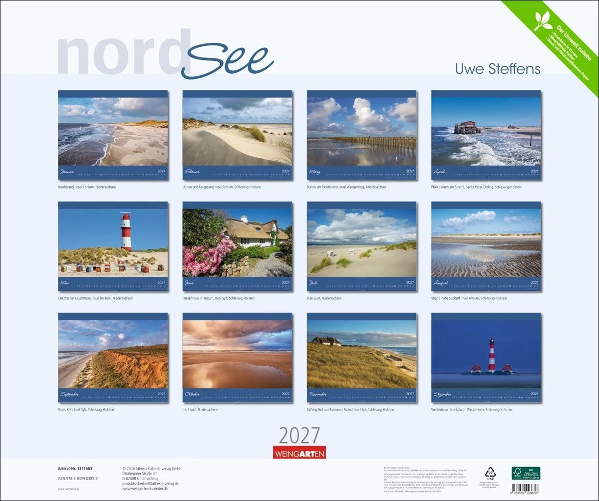 Nordsee Kalender 2027 – Ansicht