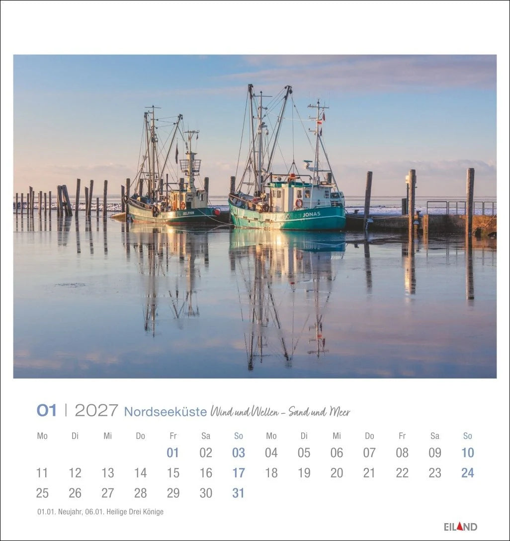 Nordseeküste Postkartenkalender 2027 - Wind und Wellen - Sand und Meer – Ansicht