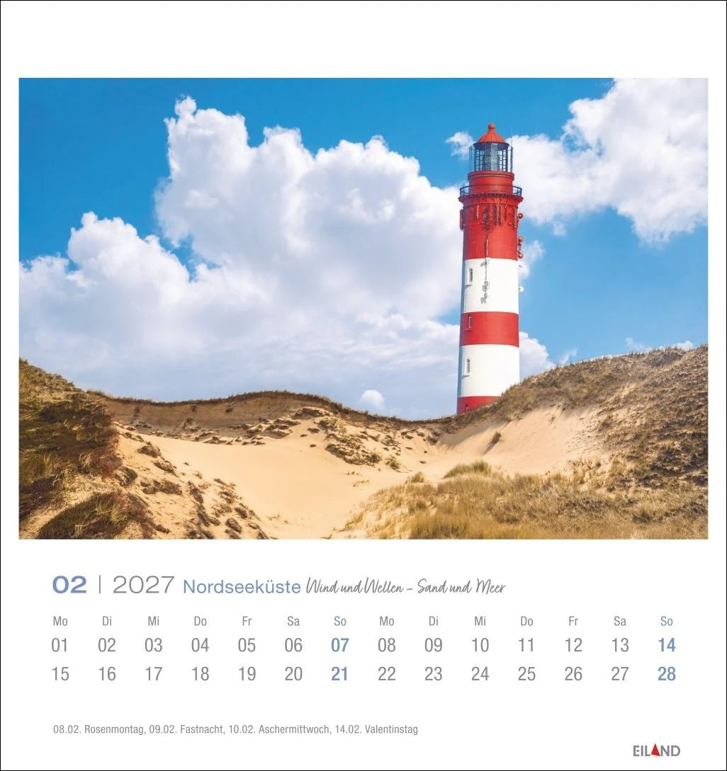 Nordseeküste Postkartenkalender 2027 - Wind und Wellen - Sand und Meer – Ansicht