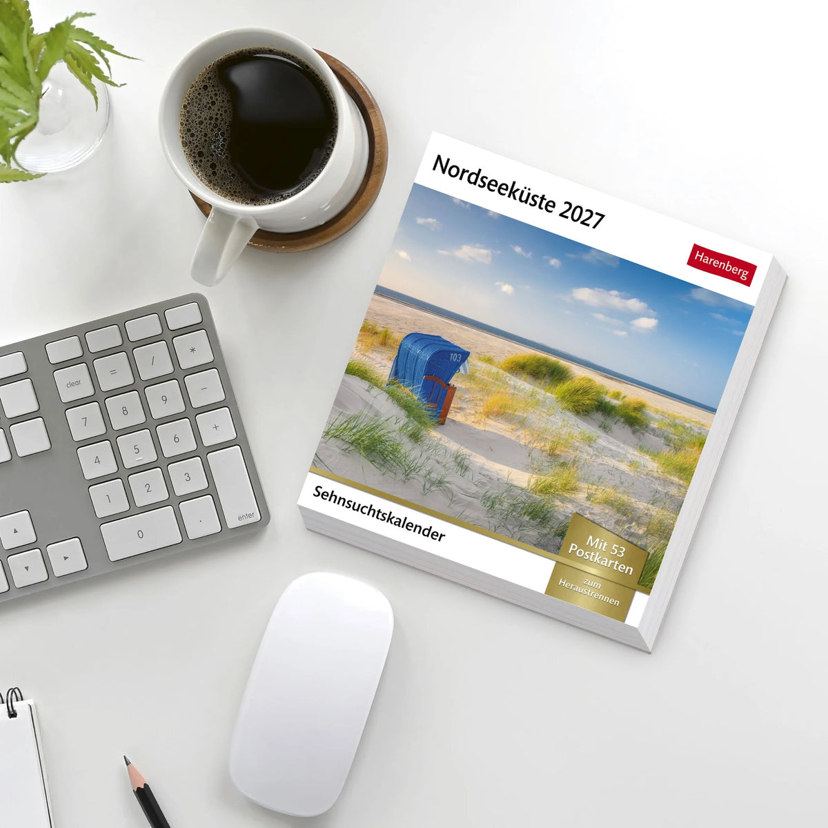 Nordseeküste Sehnsuchtskalender 2027 - Wochenkalender mit 53 Postkarten – Ansicht