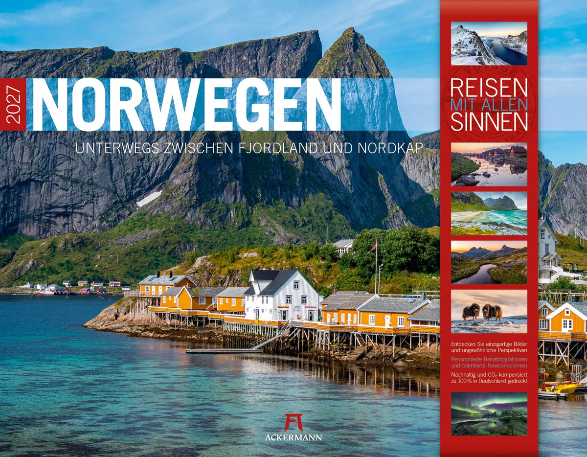 Wandkalender: Norwegen Kalender 2027 | Unterwegs zwischen Fjordland und Nordkap