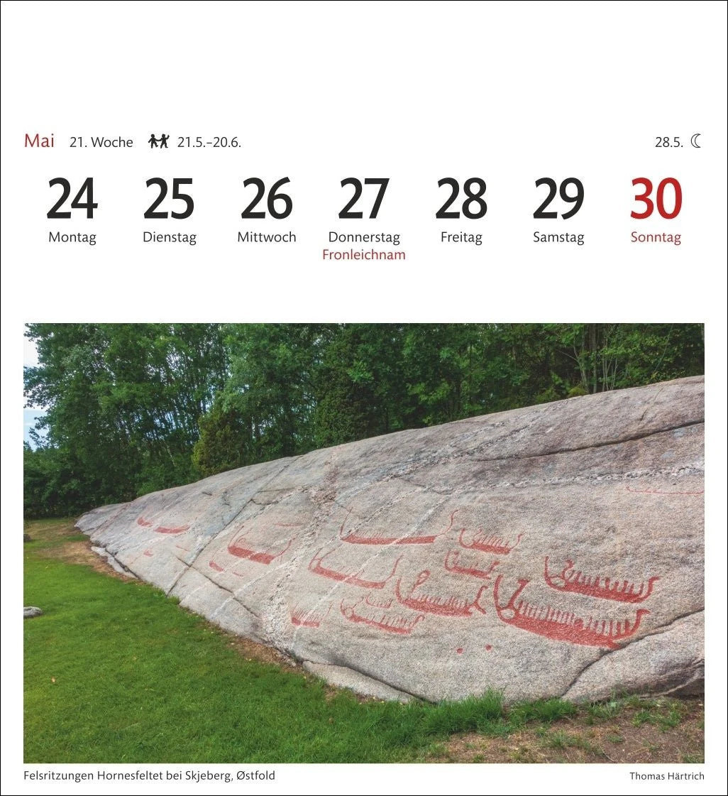 Norwegen Sehnsuchtskalender 2027 - Wochenkalender mit 53 Postkarten – Ansicht
