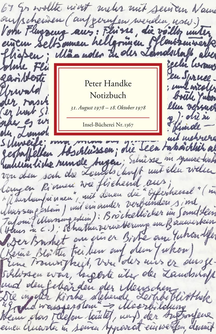 Buchcover von 'Notizbuch' - Gebundene Ausgabe von Peter Handke