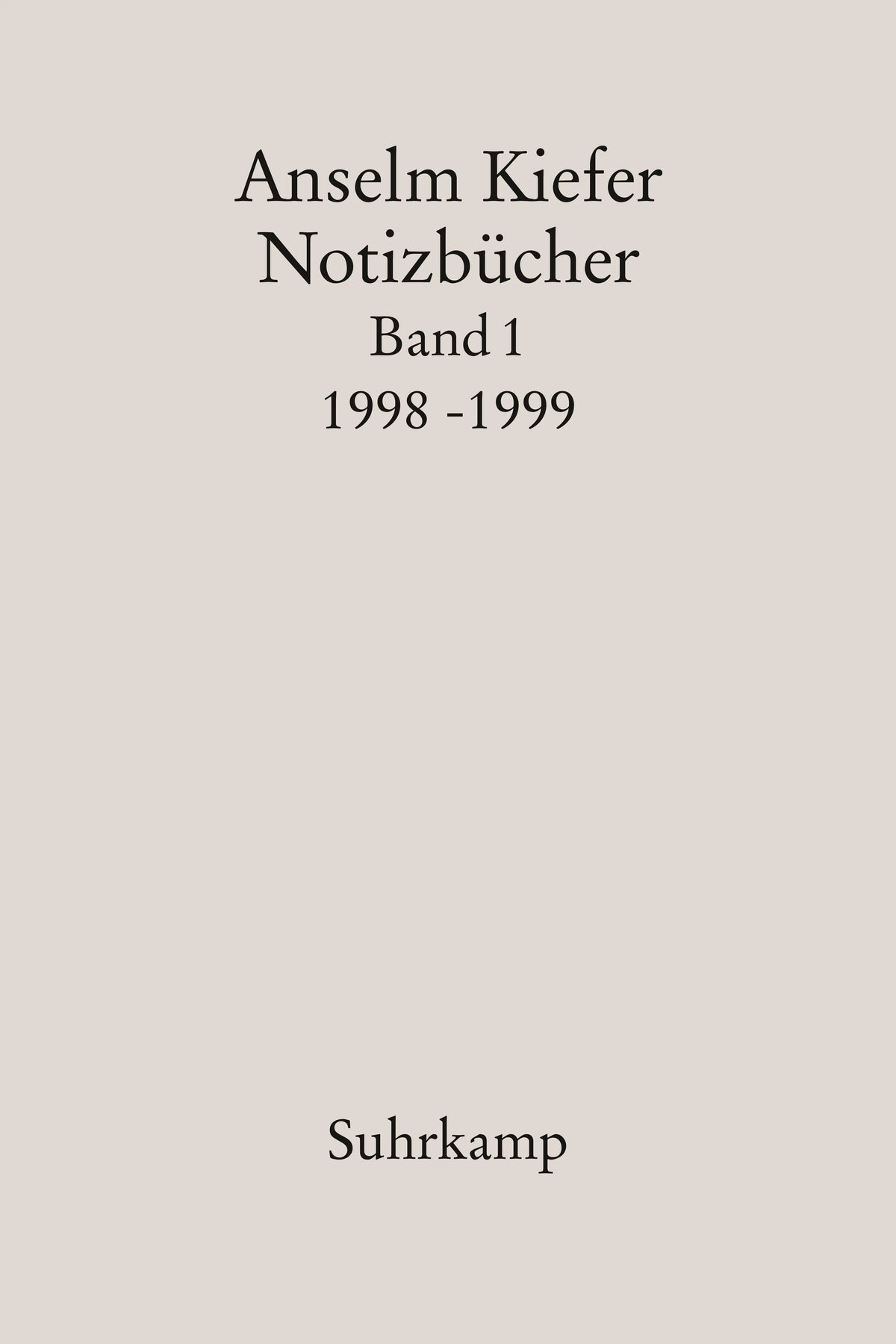 Buchcover von 'Notizbücher' - Taschenbuch von Anselm Kiefer
