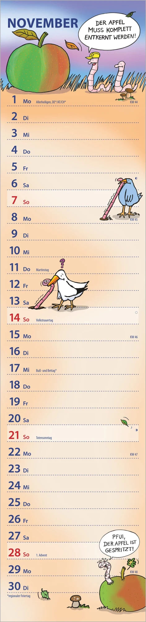 Notizkalender HUMOR 2027 – Ansicht