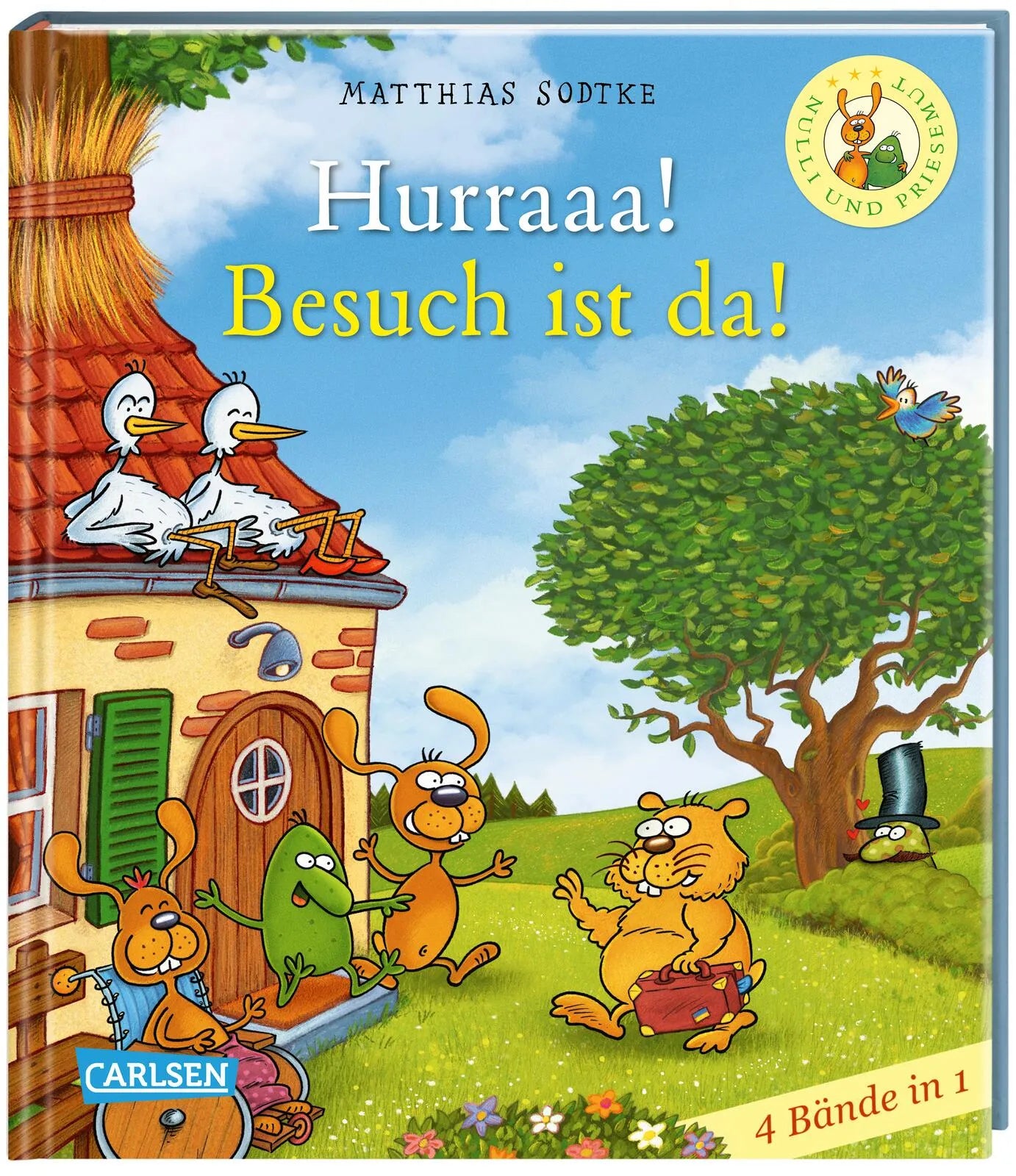 Buchcover von 'Nulli & Priesemut: Hurraaa! Besuch ist da! - 4 Bände in 1' - Gebundene Ausgabe von Matthias Sodtke
