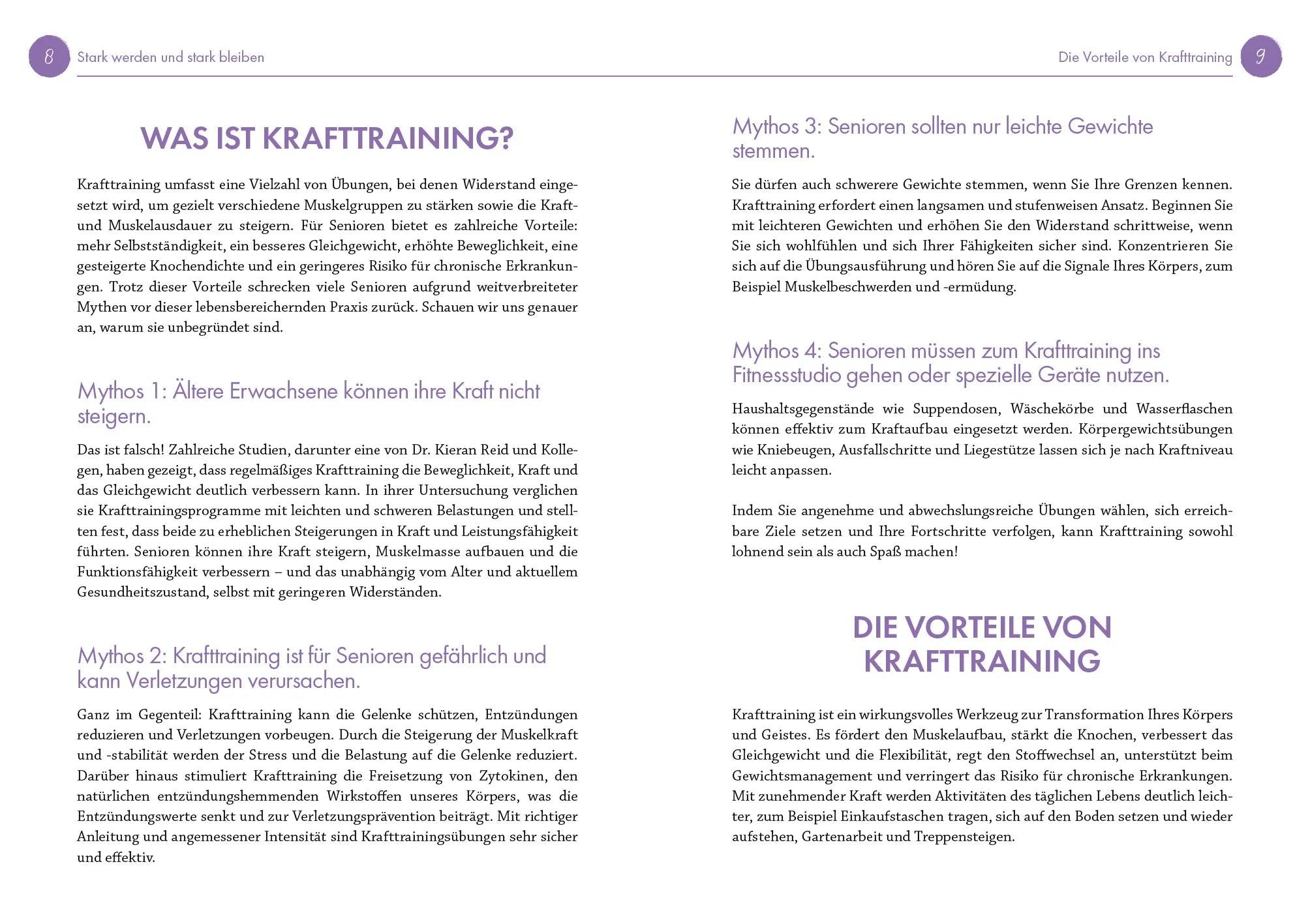 Innenansicht von 'Nur 10 Minuten – Krafttraining für Senioren' - Taschenbuch