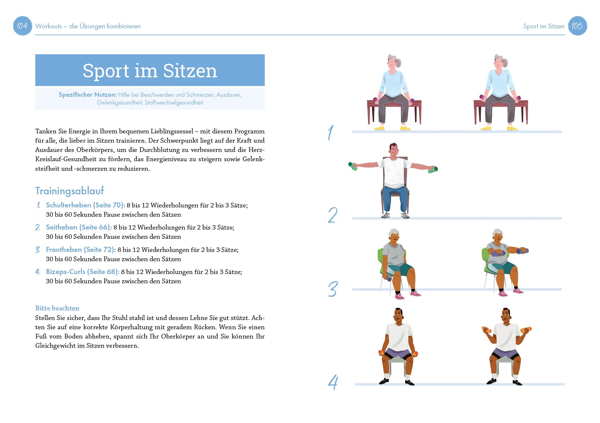 Innenansicht von 'Nur 10 Minuten – Krafttraining für Senioren' - Taschenbuch
