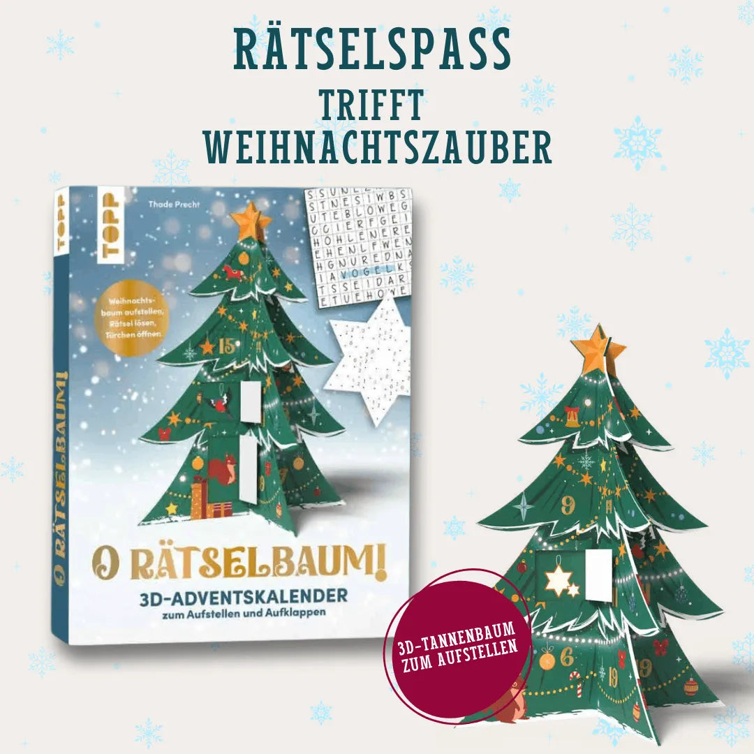 Detailansicht: O Rätselbaum! – 3D-Adventskalender zum Aufstellen und Aufklappen (Taschenbuch)