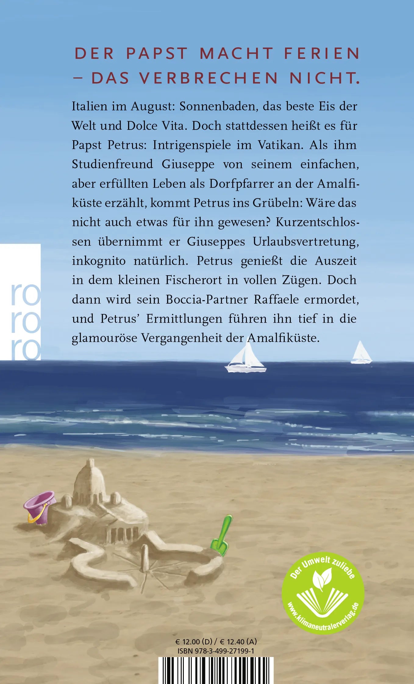 Buchrückseite von 'O sole mio!' mit Klappentext - Taschenbuch