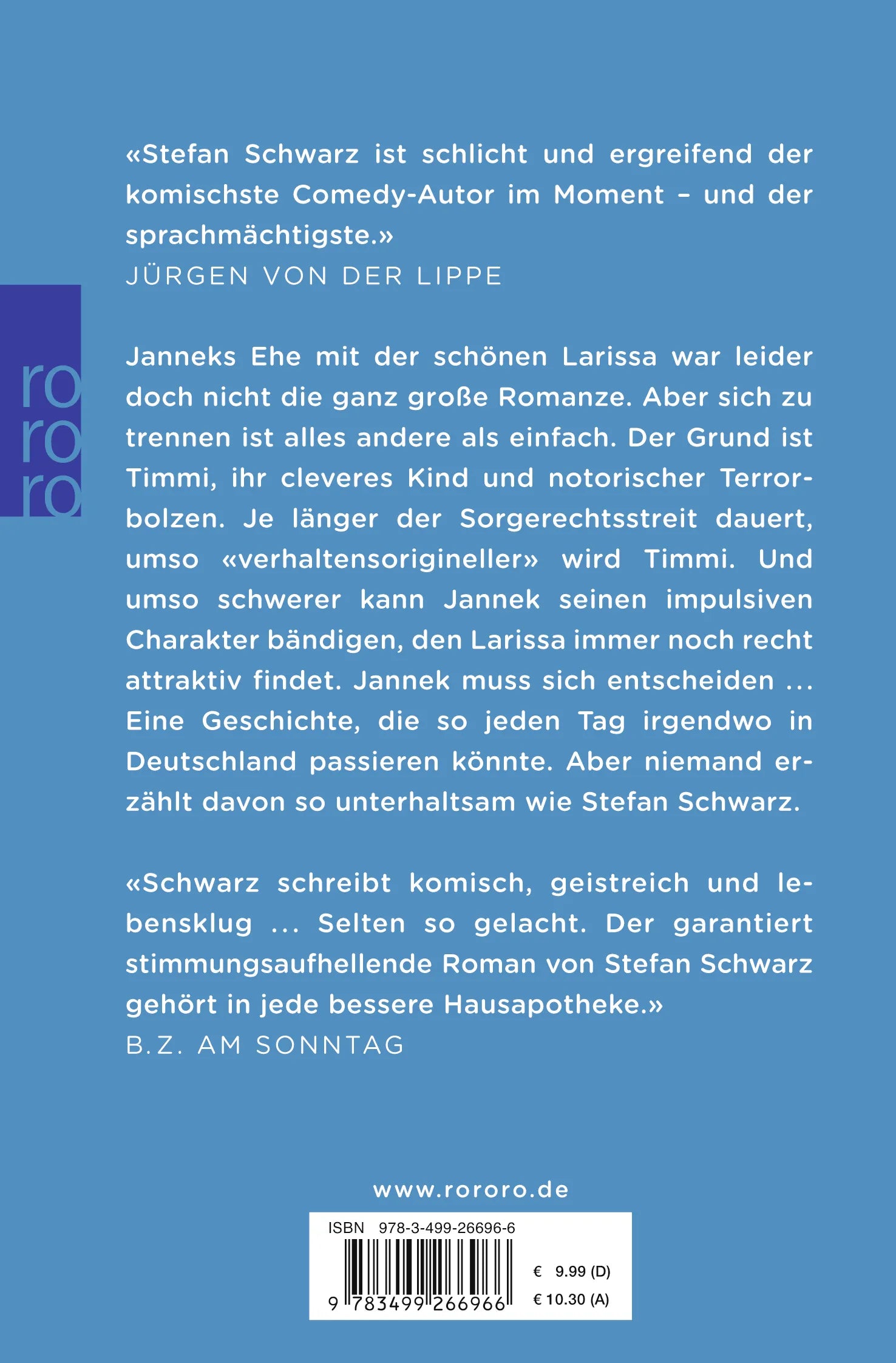 Buchrückseite von 'Oberkante Unterlippe' mit Klappentext - Taschenbuch