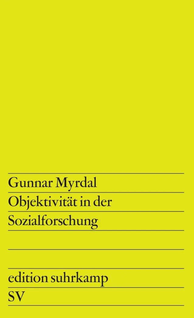 Buchcover von 'Objektivität in der Sozialforschung' - Taschenbuch von Gunnar Myrdal