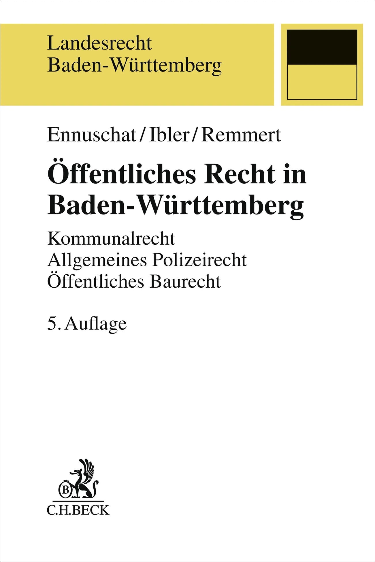Buchcover von 'Öffentliches Recht in Baden-Württemberg' - Taschenbuch von Jörg Ennuschat