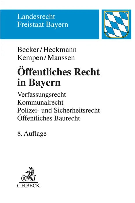 Buchcover von 'Öffentliches Recht in Bayern' - Taschenbuch von Ulrich Becker