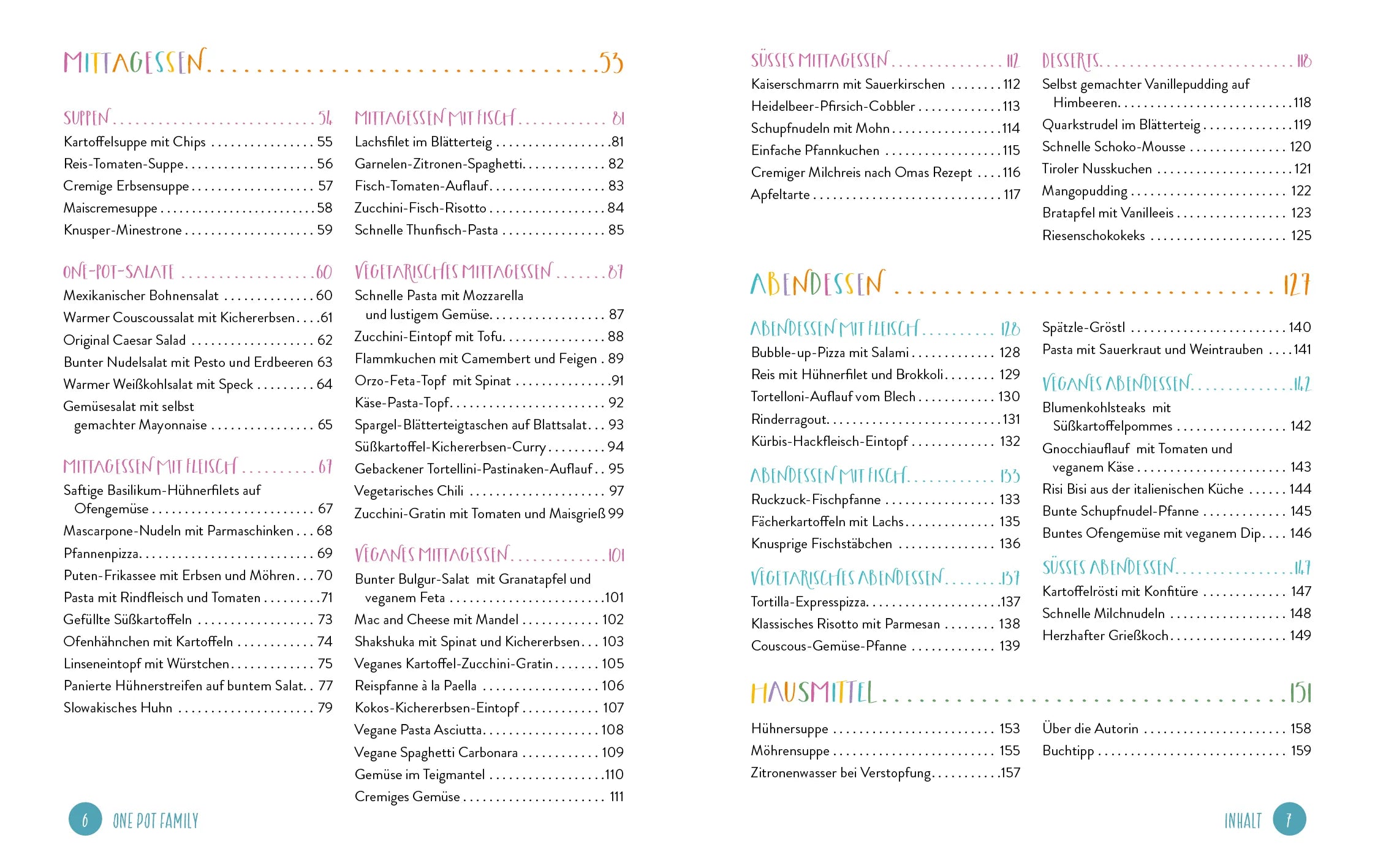 Innenansicht von 'One Pot Family' - Taschenbuch