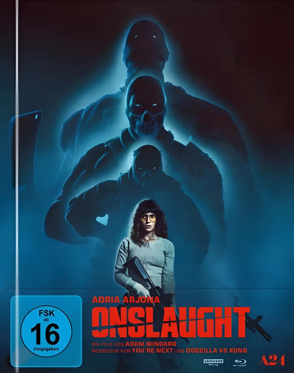 4K UHD Blu-ray-Cover: Onslaught - Mediabook. Regie: Adam Wingard