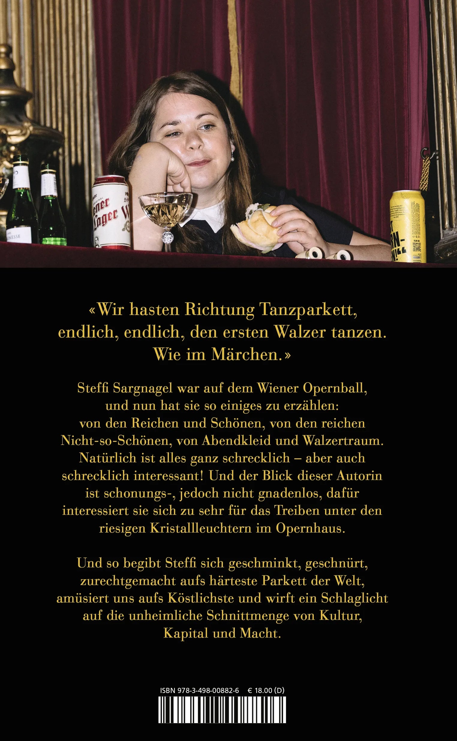 Buchrückseite von 'Opernball' mit Klappentext - Gebundene Ausgabe