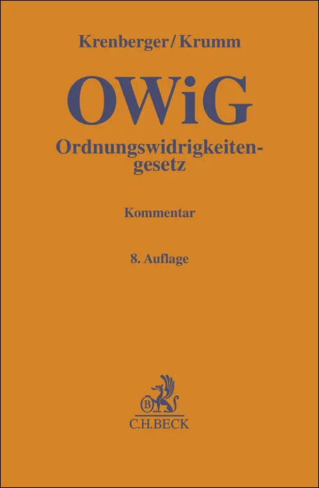 Cover: Ordnungswidrigkeitengesetz. OWiG (Hardcover) von Joachim Bohnert