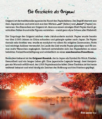 Origami-Wochenkalender 2027 – Ansicht