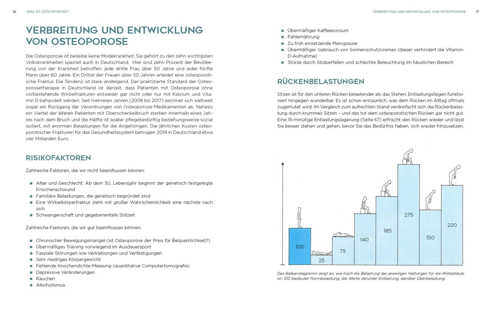 Innenansicht von 'Osteoporose – Physiotherapie für starke Knochen' - Taschenbuch