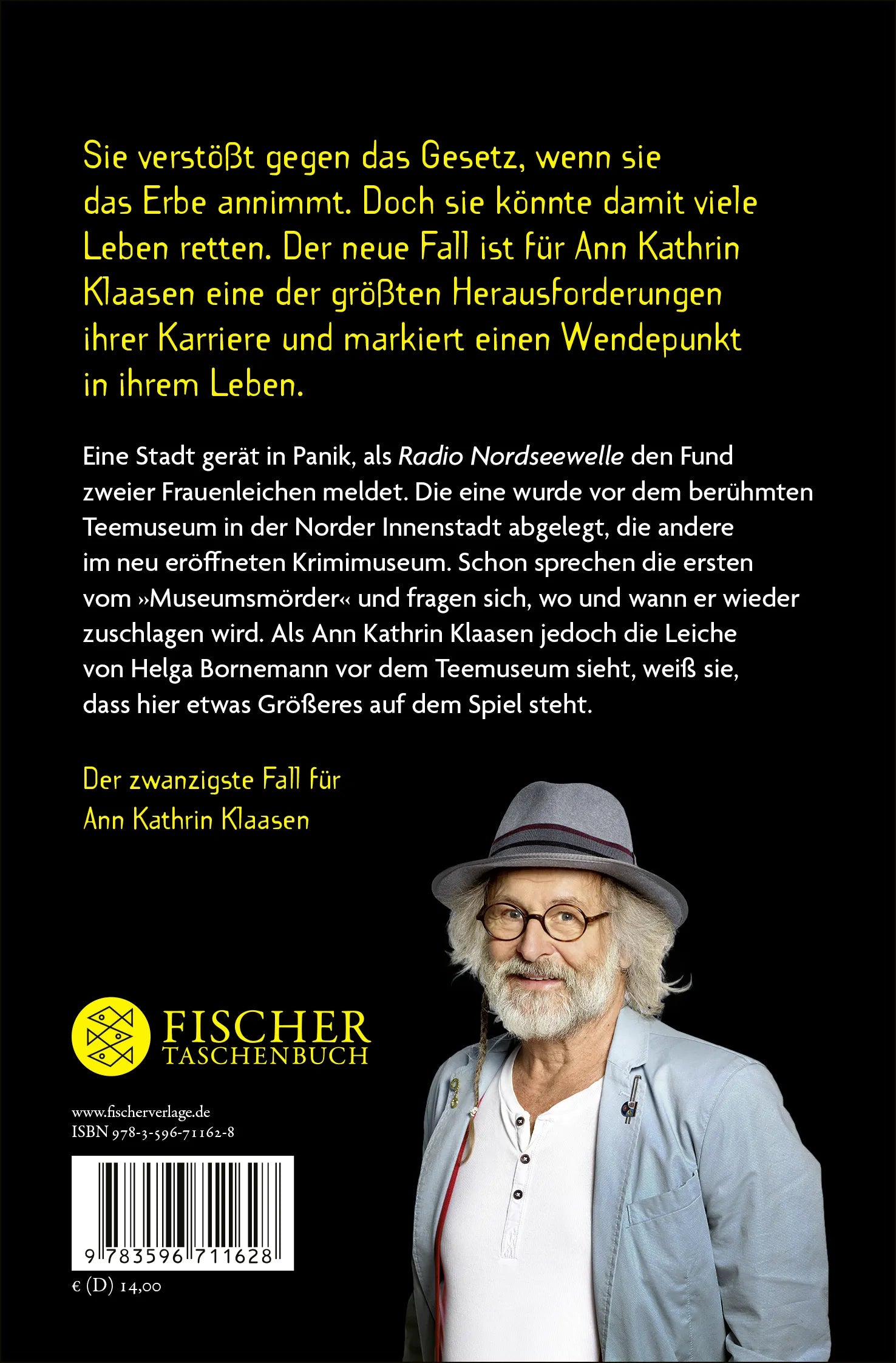 Buchrückseite von 'Ostfriesenerbe' mit Klappentext - Taschenbuch