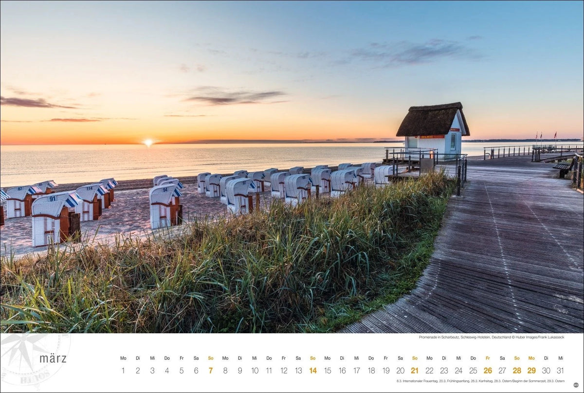 Ostsee Globetrotter Kalender 2027 - Von behaglichen Strandkörben und rauen Küsten – Ansicht