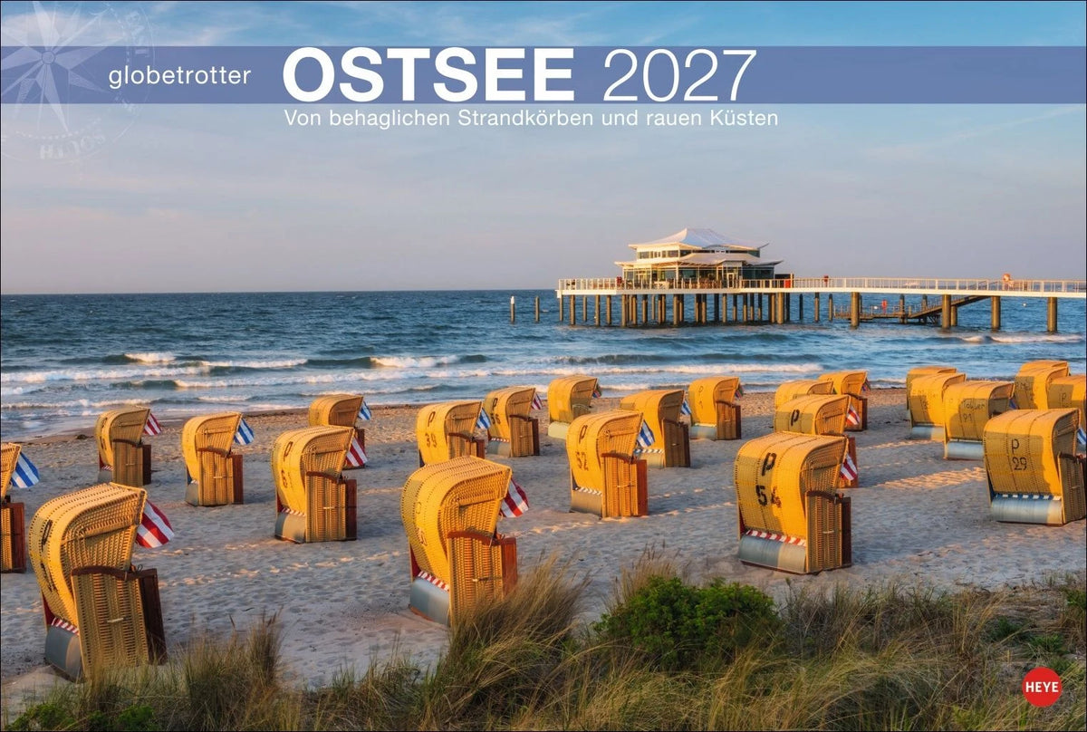 Wandkalender: Ostsee Globetrotter Kalender 2027 - Von behaglichen Strandkörben und rauen Küsten