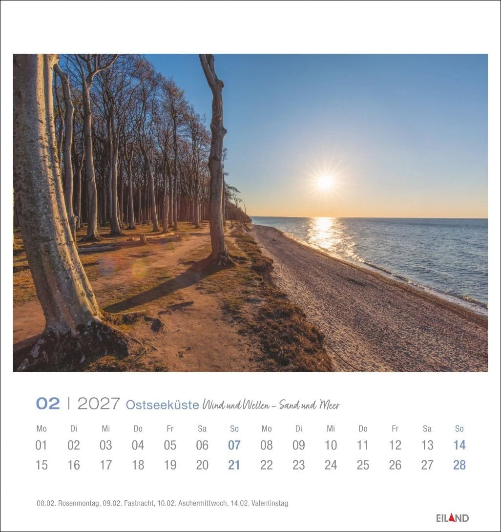 Ostseeküste Postkartenkalender 2027 - Wind und Wellen - Sand und Meer – Ansicht