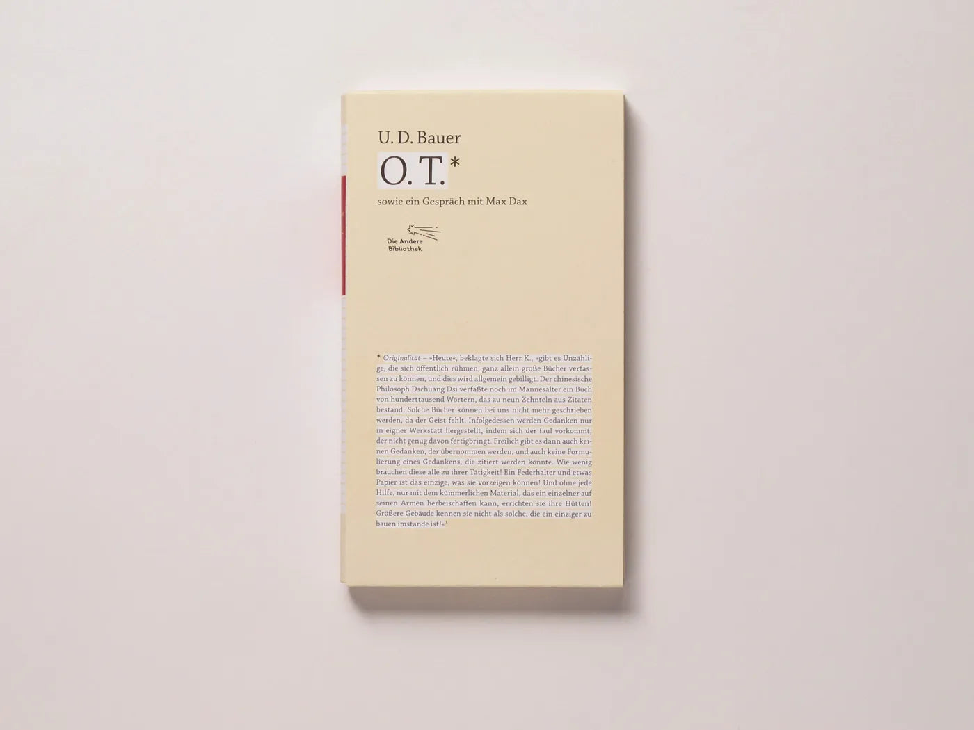 Innenansicht von 'O.T.' - Gebundene Ausgabe