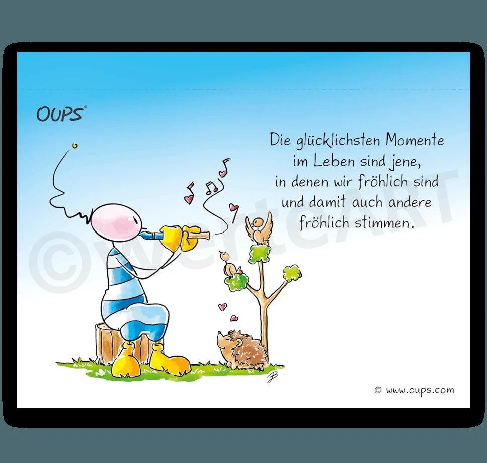 Oups Postkarten-Tischgalerie – Ansicht
