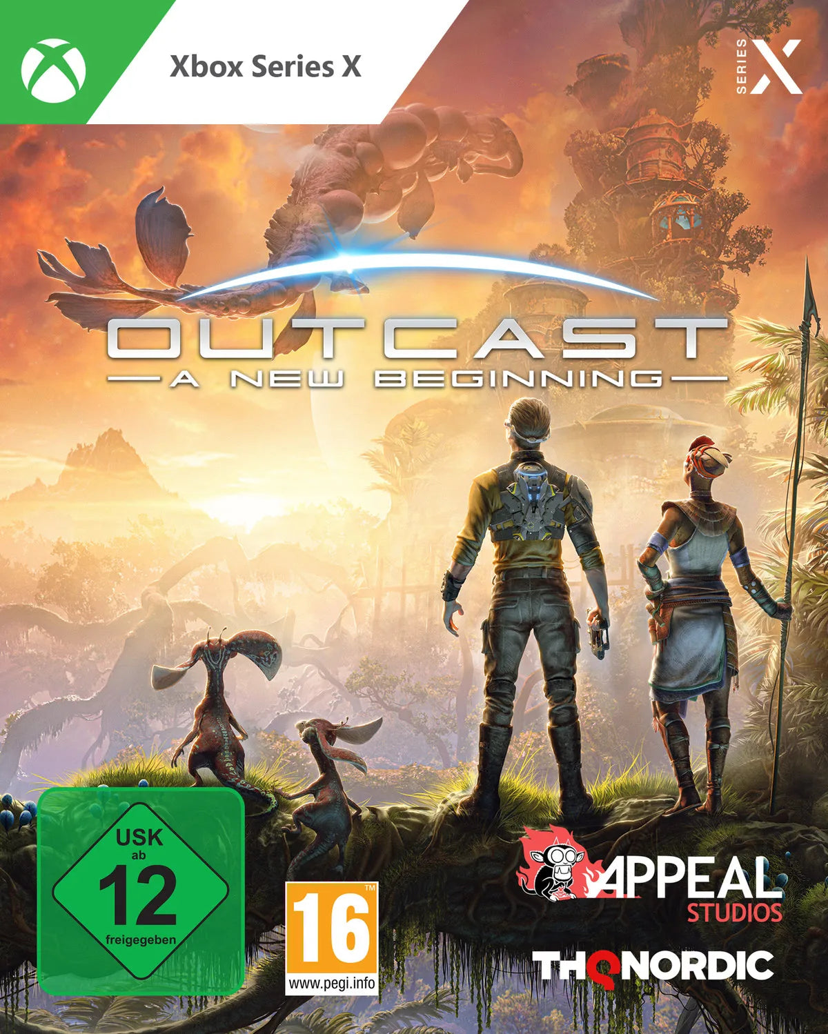 Cover: Outcast - A New Beginning für Xbox Series X. Publisher: THQ Nordic GmbH