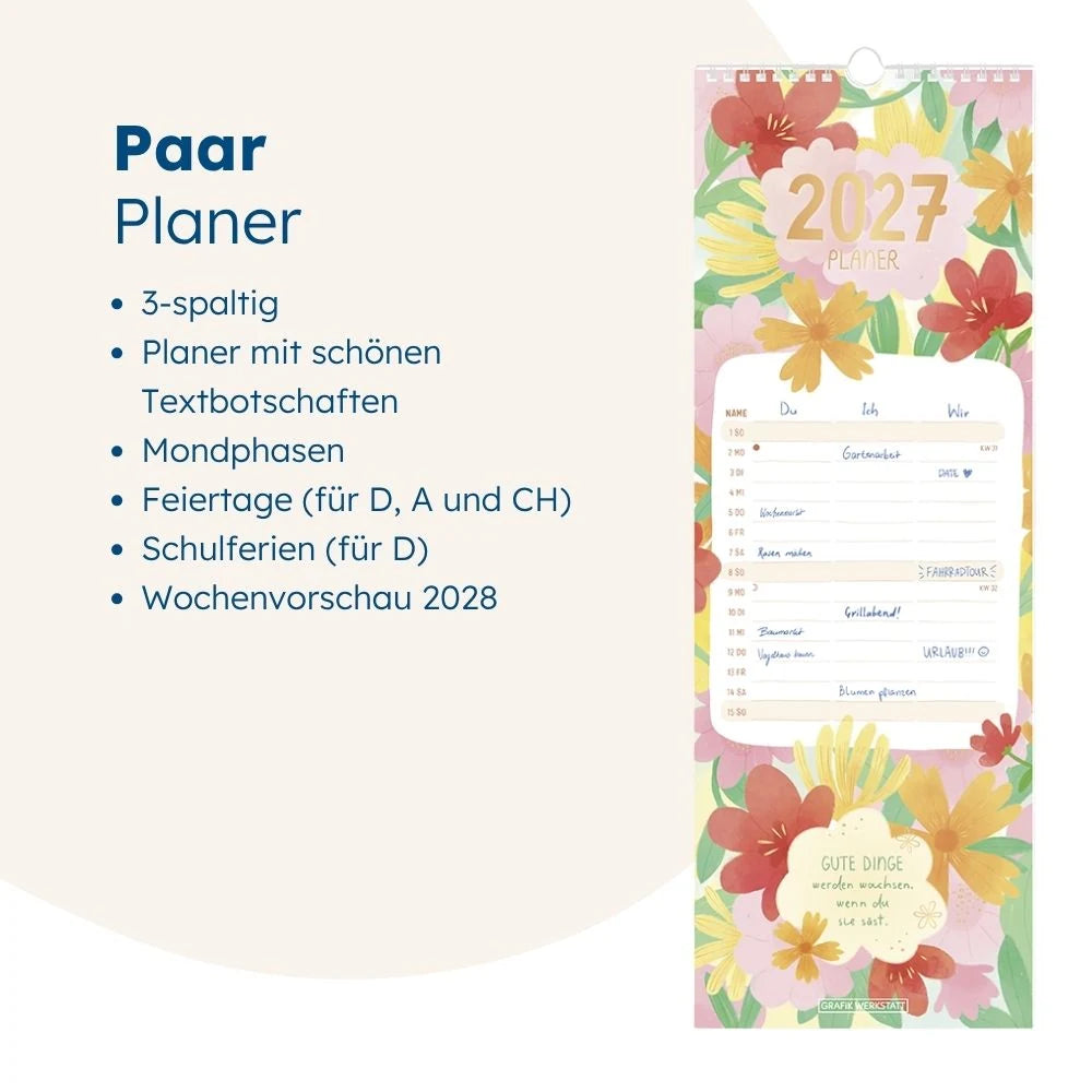 Paarplaner 2027 Floral – Ansicht