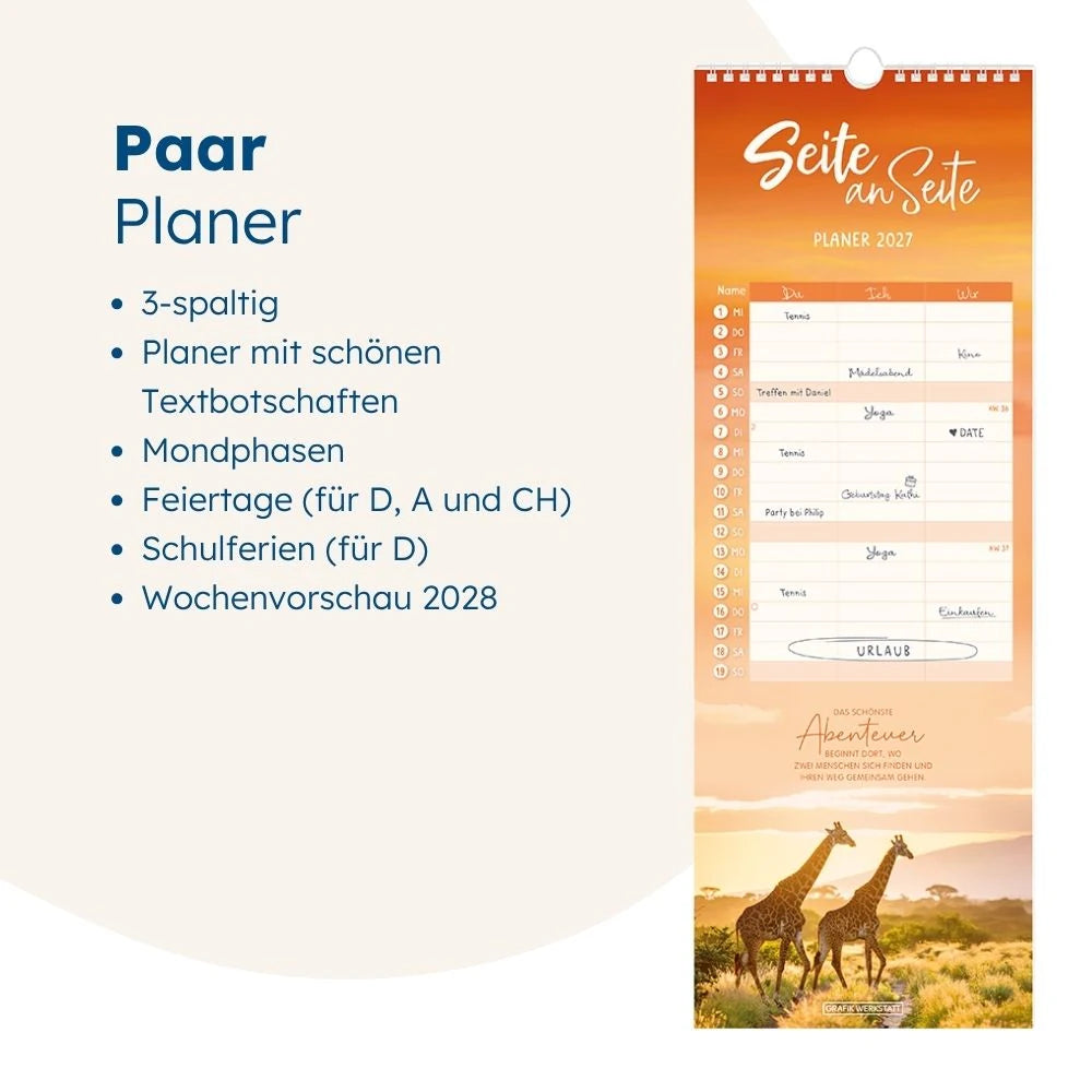 Paarplaner 2027 Seite an Seite – Ansicht