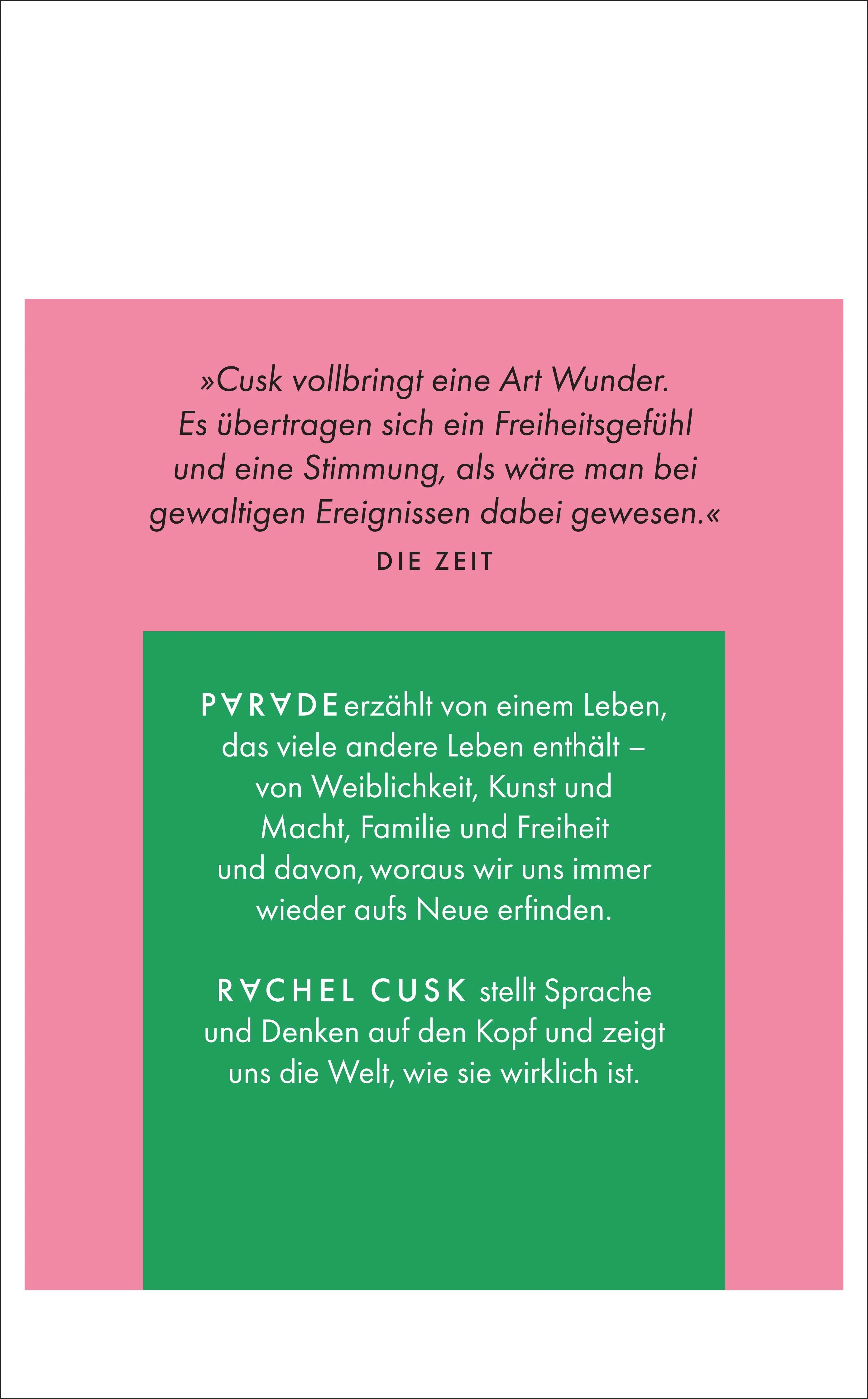 Rückseite: Parade (Taschenbuch)
