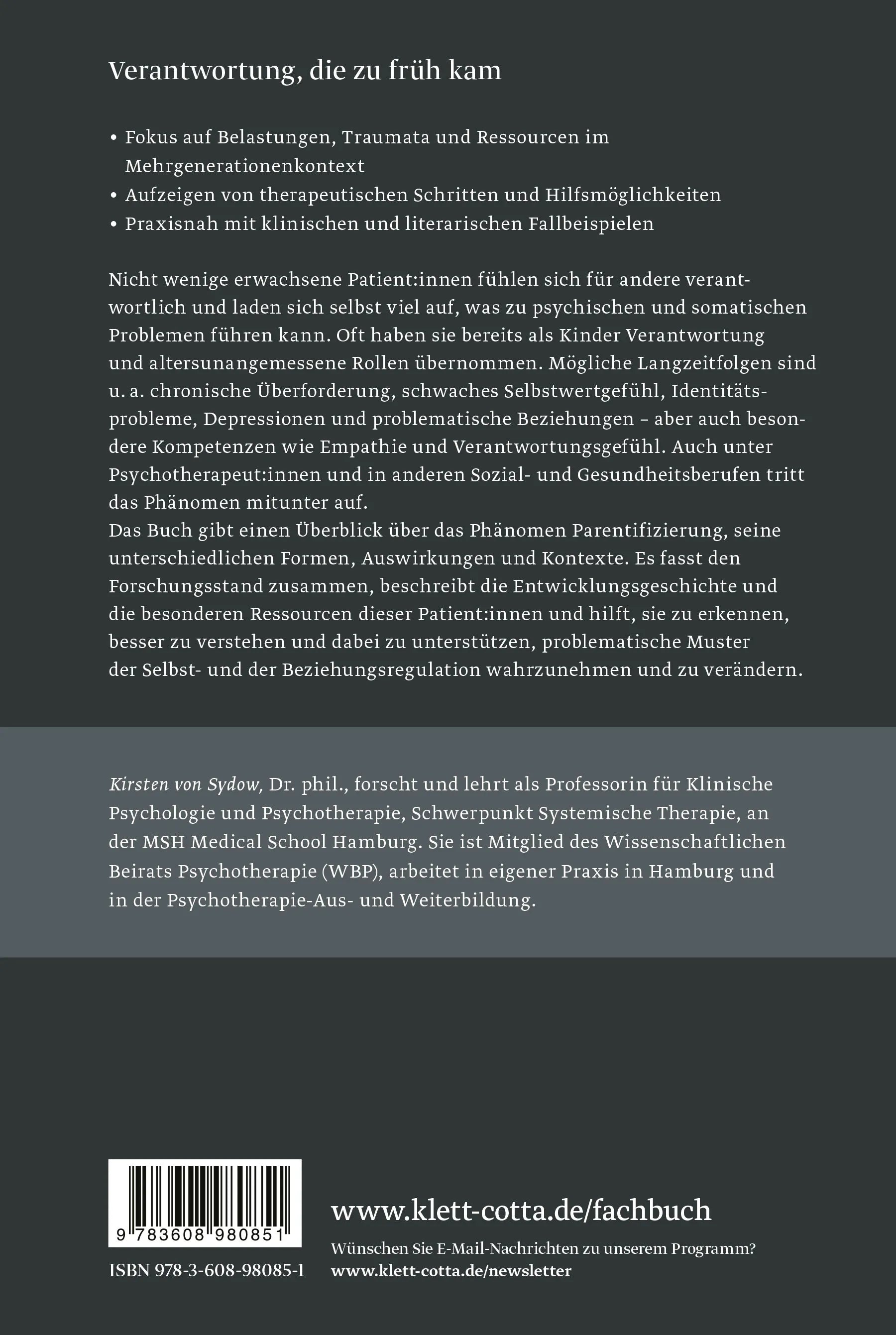 Rückseite: Parentifizierung im Erwachsenenalter (Paperback)