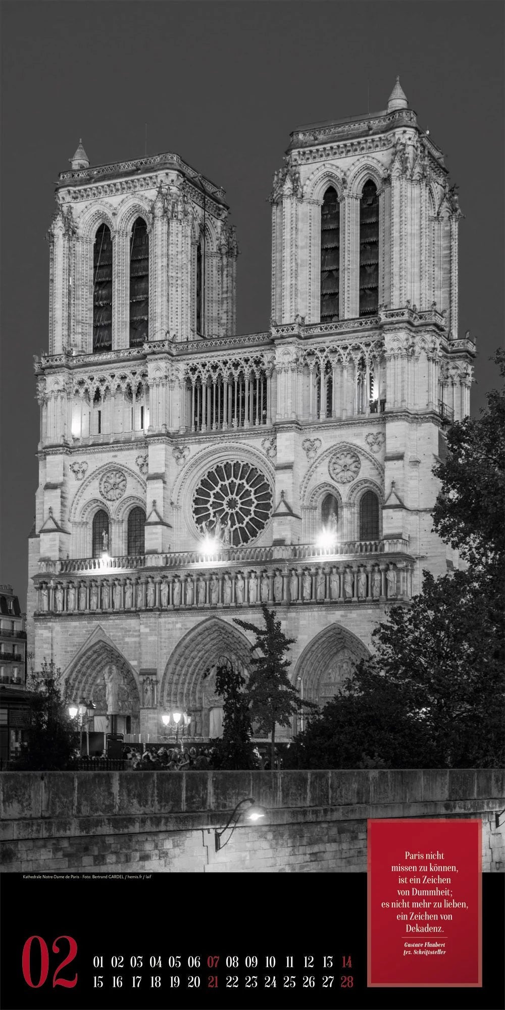 Paris, je t’aime Literatur-Kalender 2027 – Ansicht