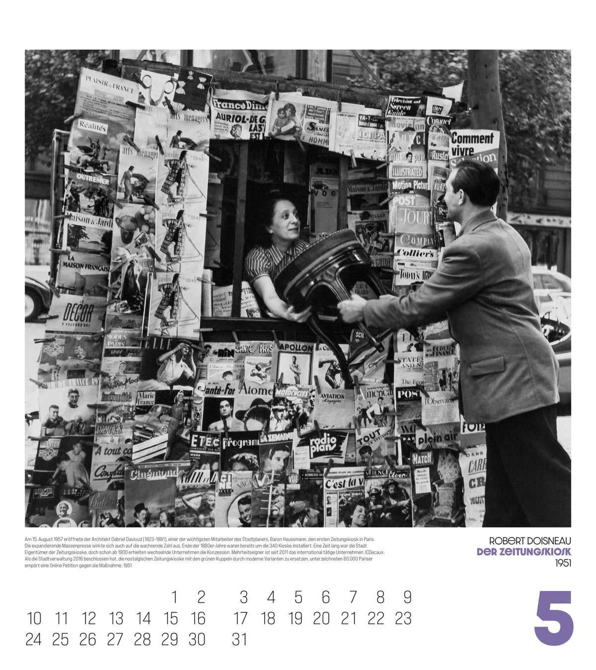 Paris, mon Amour Kalender 2027 – Ansicht