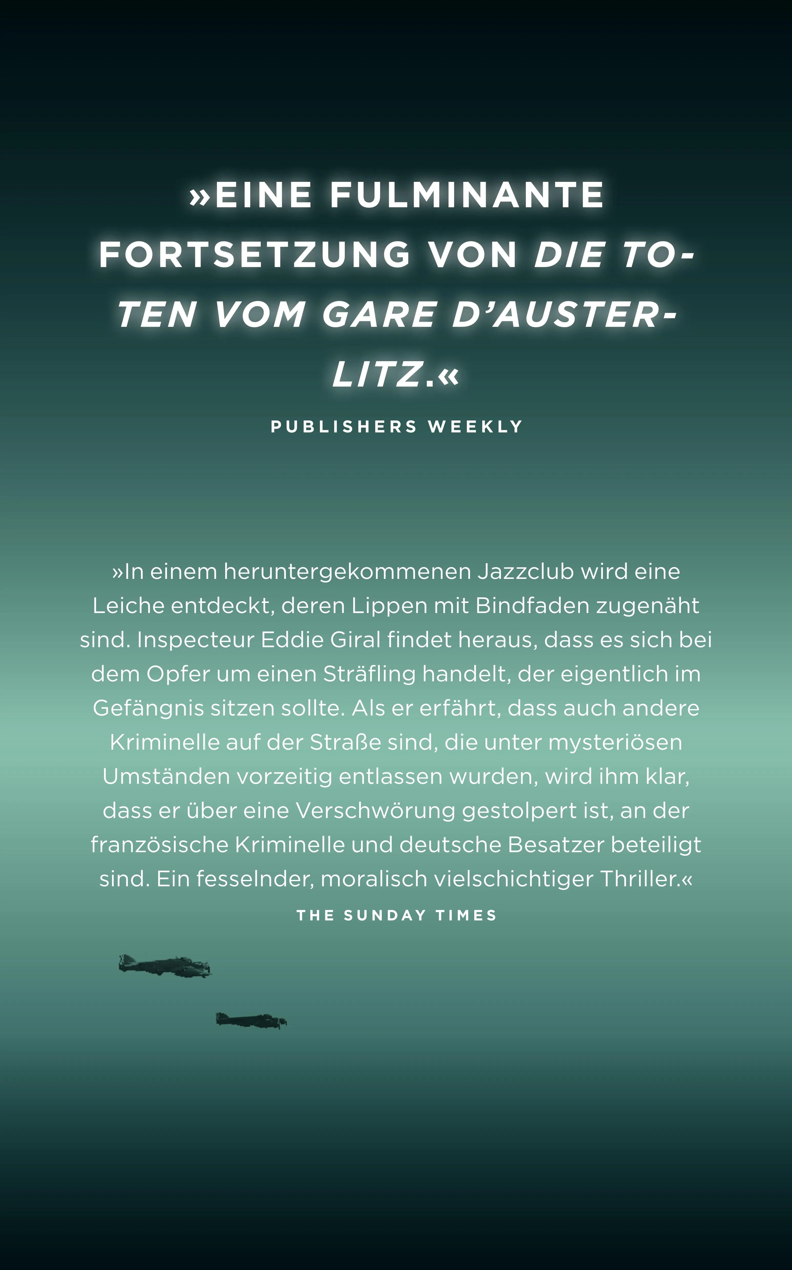 Buchrückseite von 'Paris Requiem' mit Klappentext - Paperback