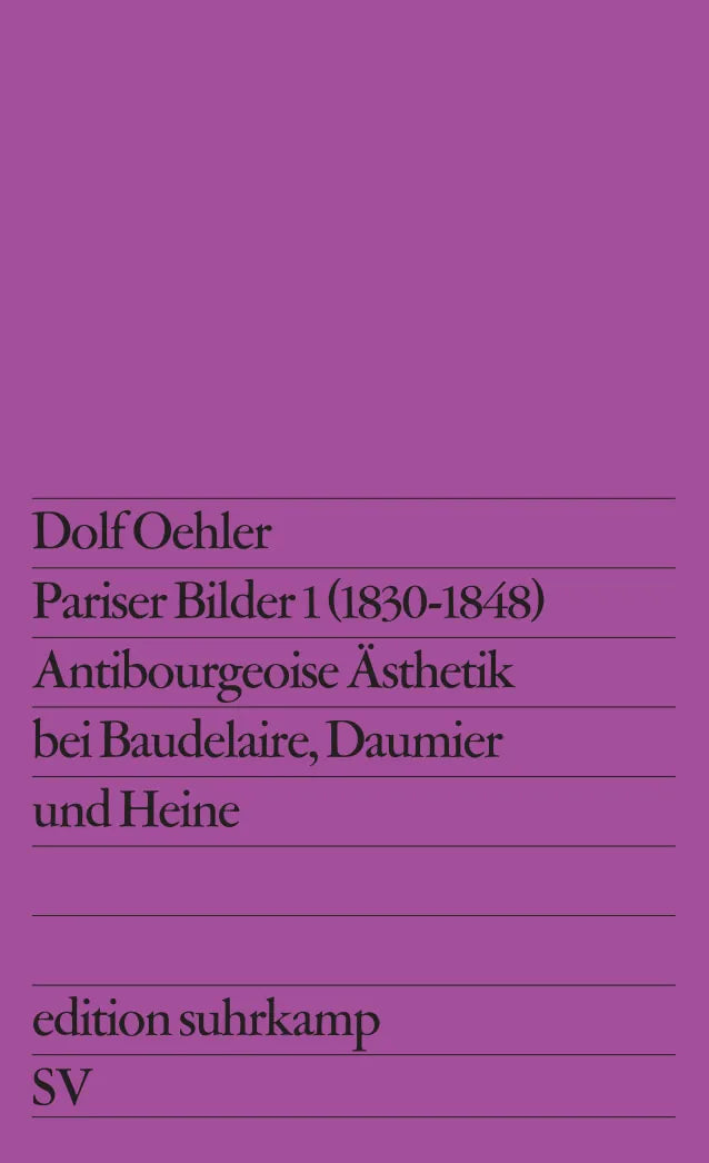 Buchcover von 'Pariser Bilder I' - Taschenbuch von Dolf Oehler