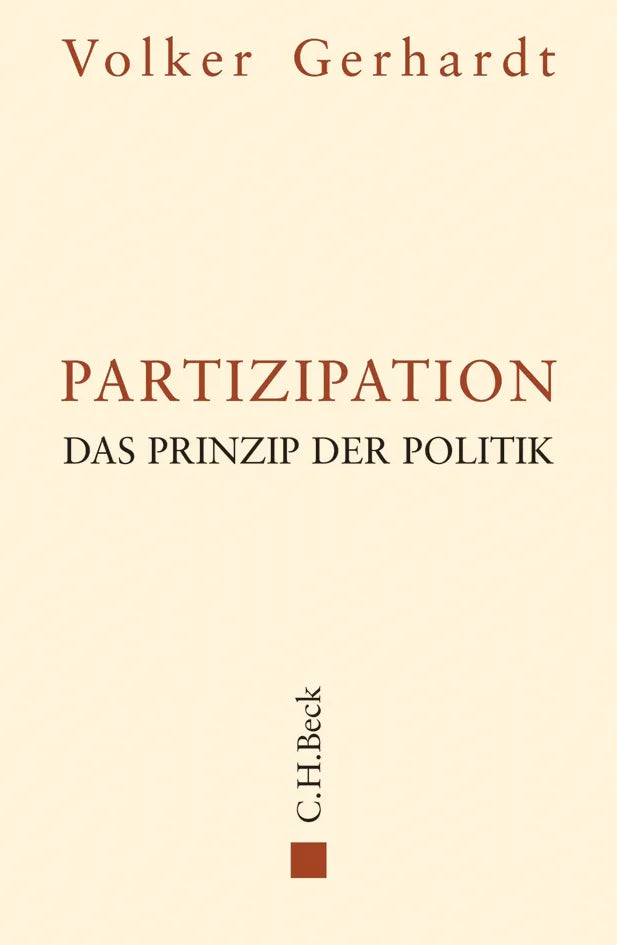 Buchcover von 'Partizipation' - Gebundene Ausgabe von Volker Gerhardt