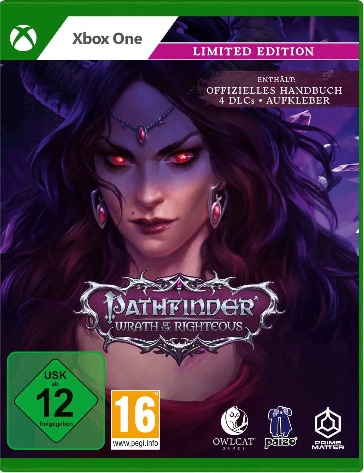 Cover: Pathfinder - Wrath of the Righteous (Limited Edition) für Xbox One. Publisher: PLAION GmbH
