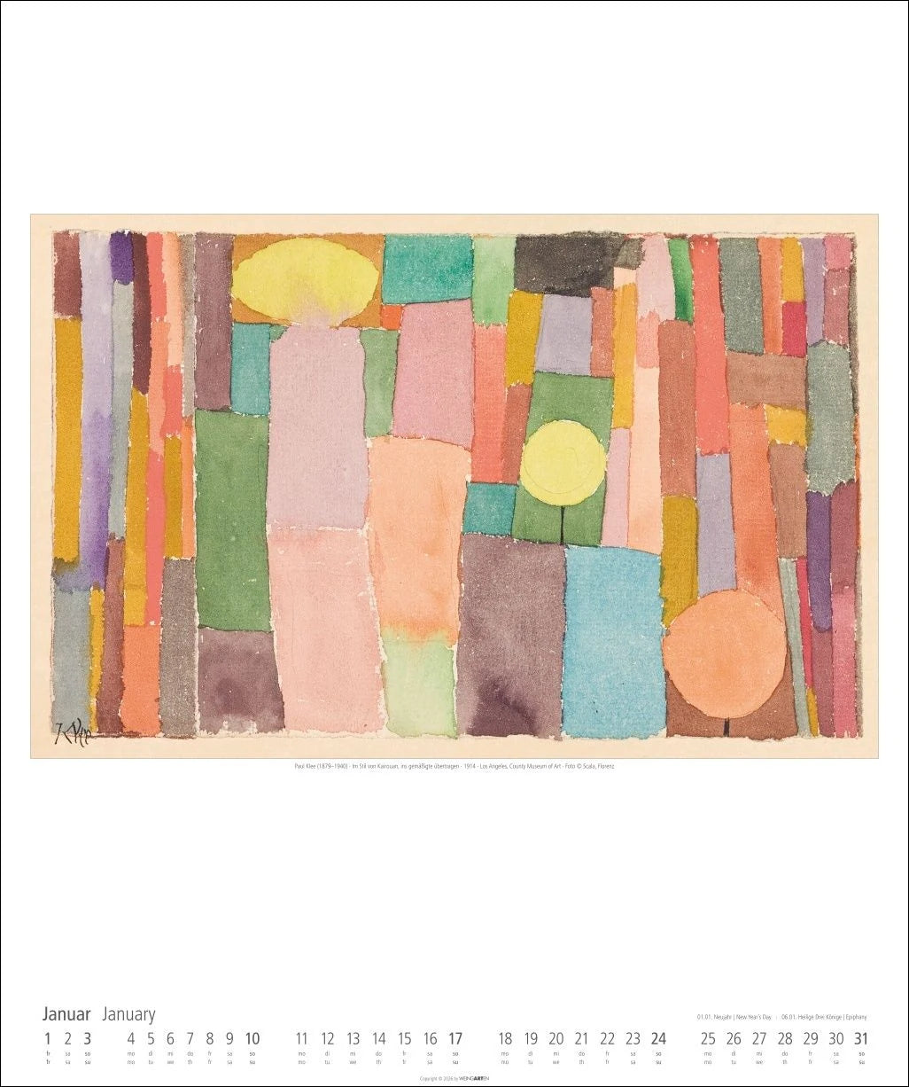 Paul Klee Kalender 2027 – Ansicht