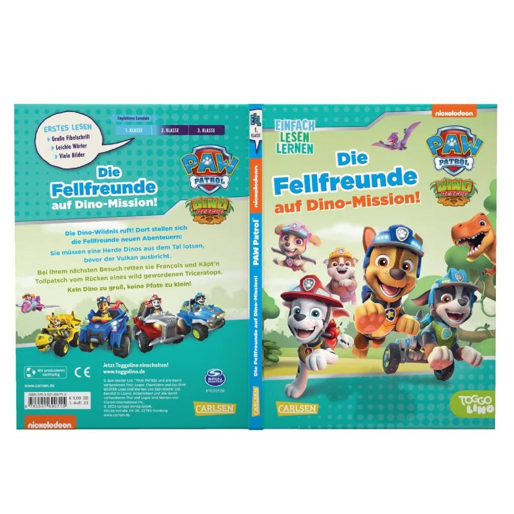 Produktansicht: PAW Patrol Erstlesebuch: Die Fellfreunde auf Dino-Mission! (Gebundene Ausgabe)