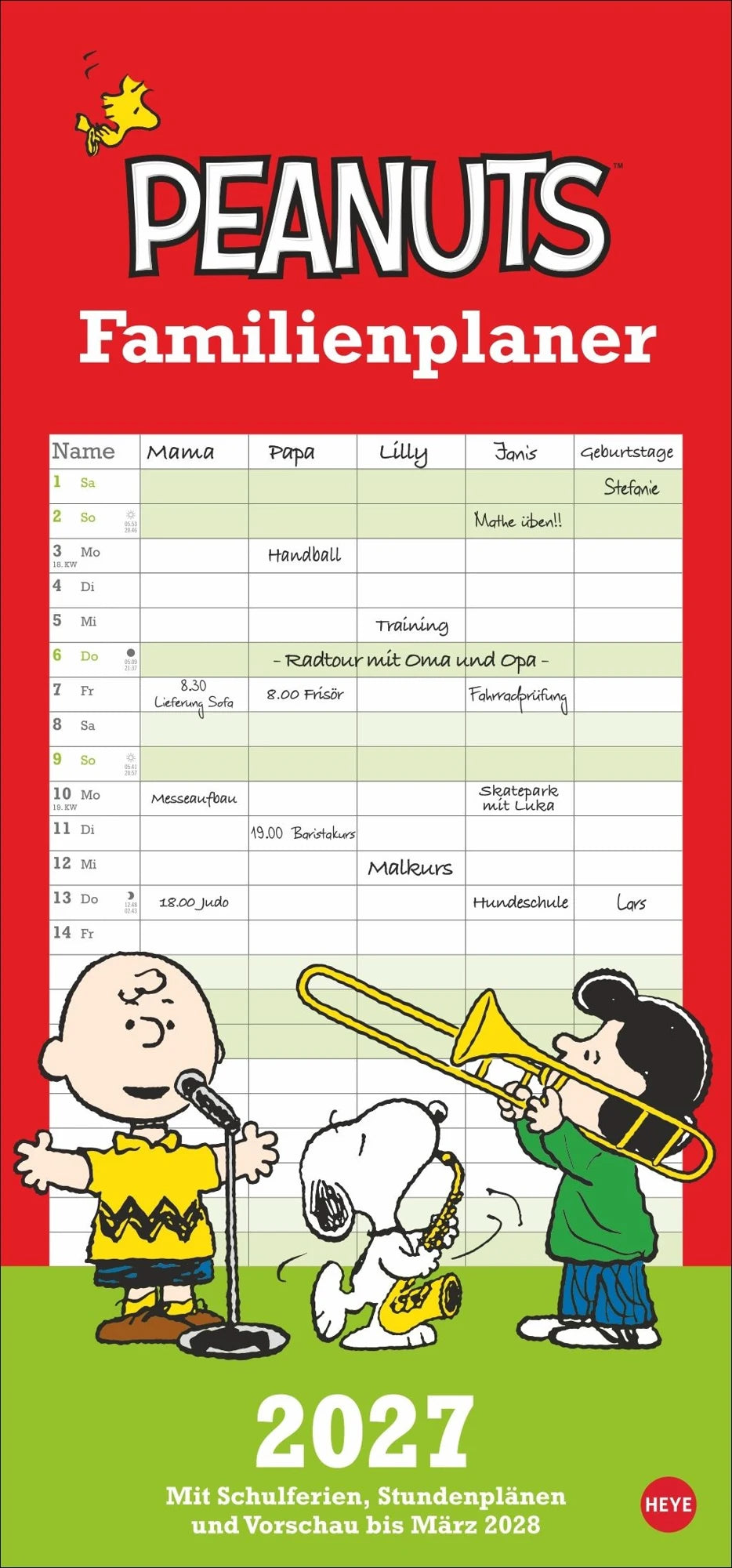 Familienplaner: Peanuts Familienplaner 2027