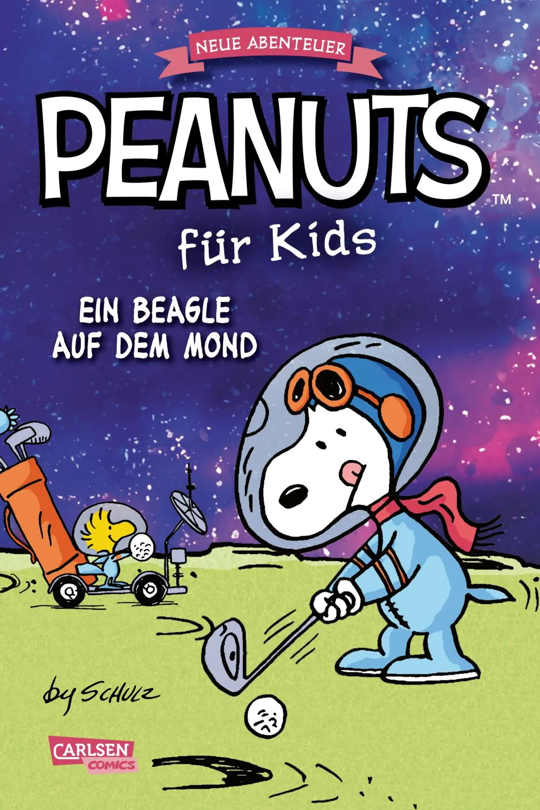 Buchcover von 'Peanuts für Kids - Neue Abenteuer 1: Ein Beagle auf dem Mond' - Taschenbuch von Charles M. Schulz