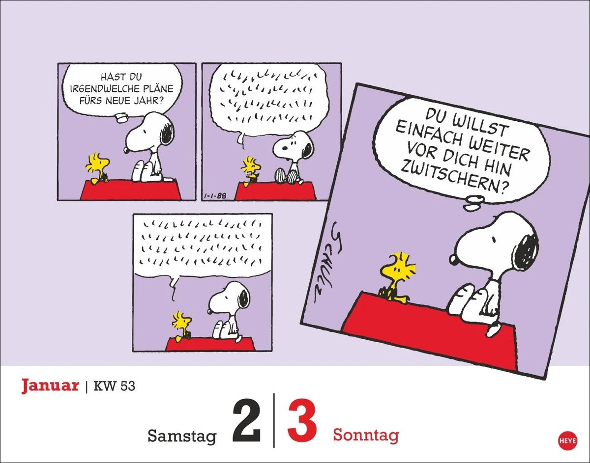 Peanuts Tagesabreißkalender 2027 – Ansicht