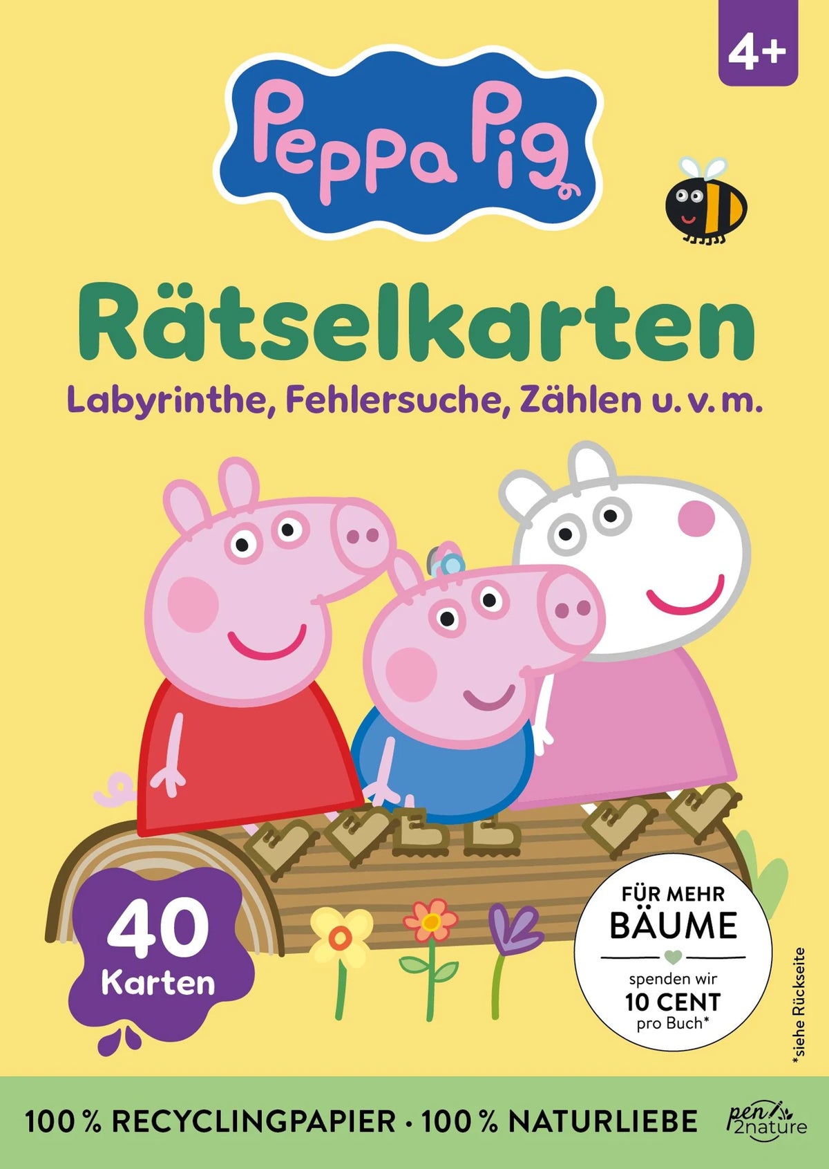 Gesellschaftsspiel: Peppa Pig Rätselkarten: Labyrinthe, Fehlersuche, Zählen u. v. m.