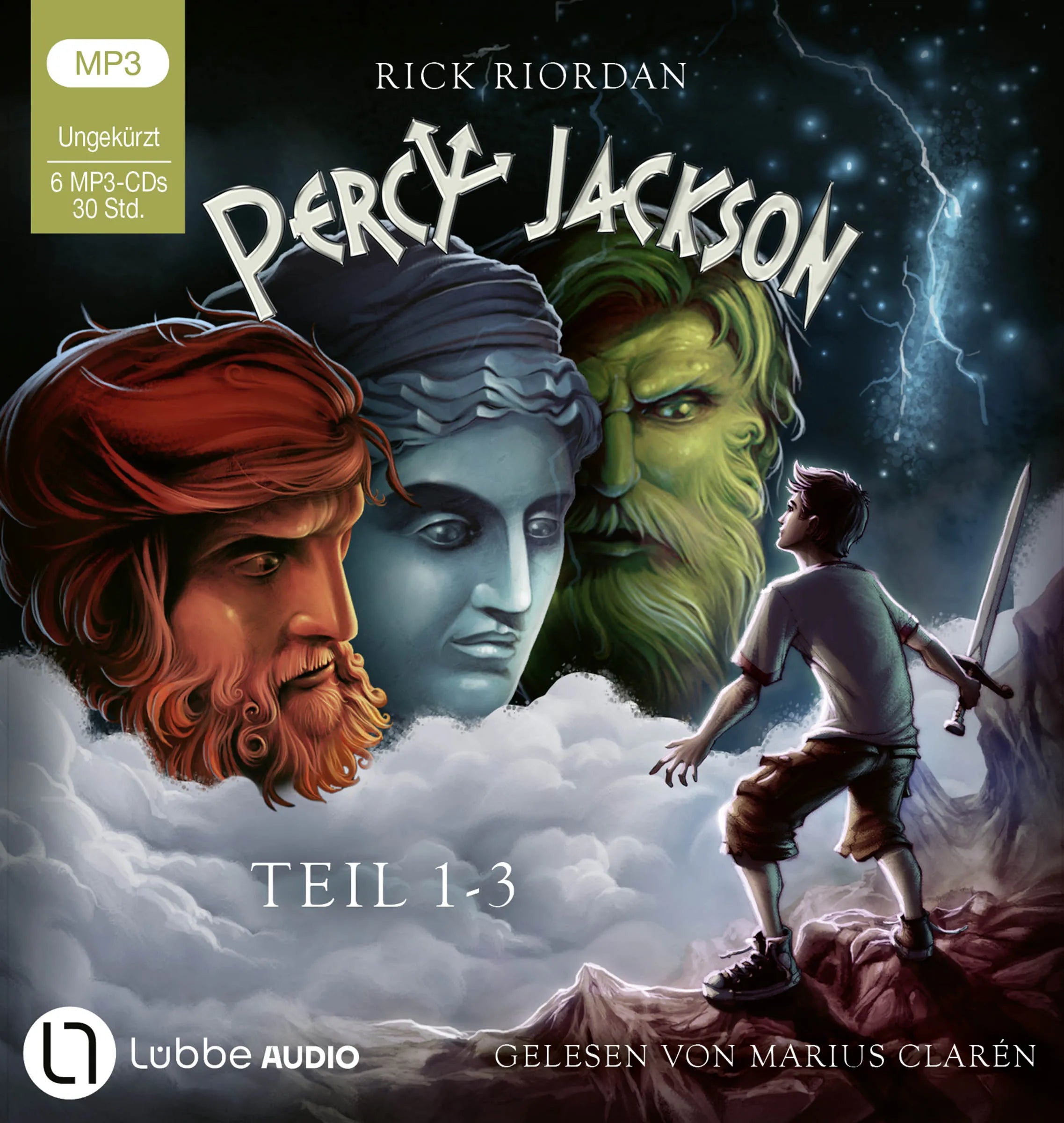 Buchcover von 'Percy Jackson - Teil 1-3' - Hörbuch (CD) von Rick Riordan